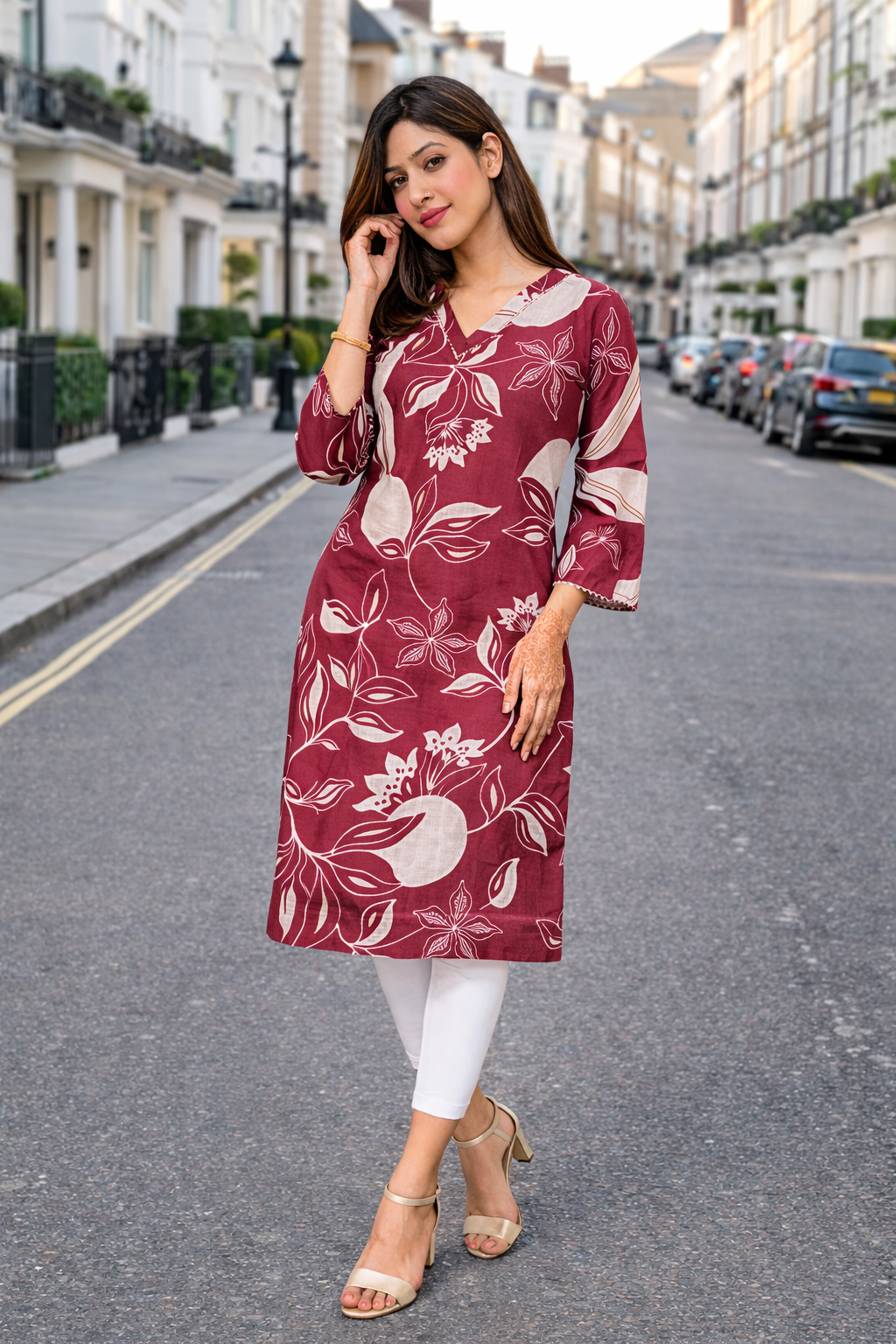 Wine Pink Premium Kurta - Image 3