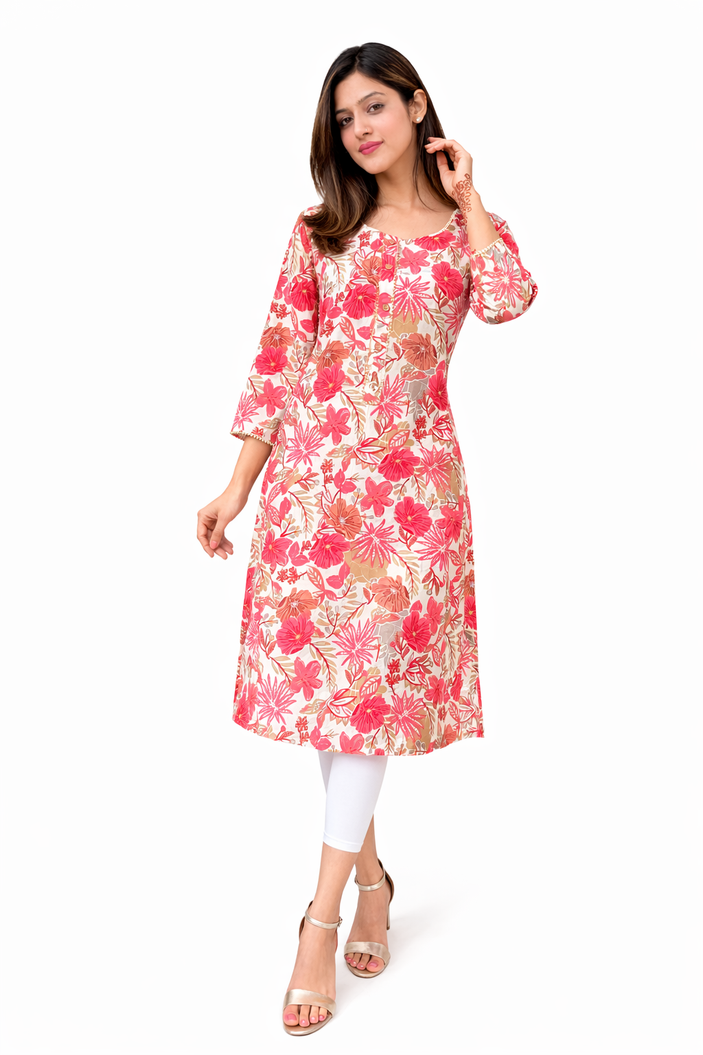 Coral Pink Premium Kurta - Image 2