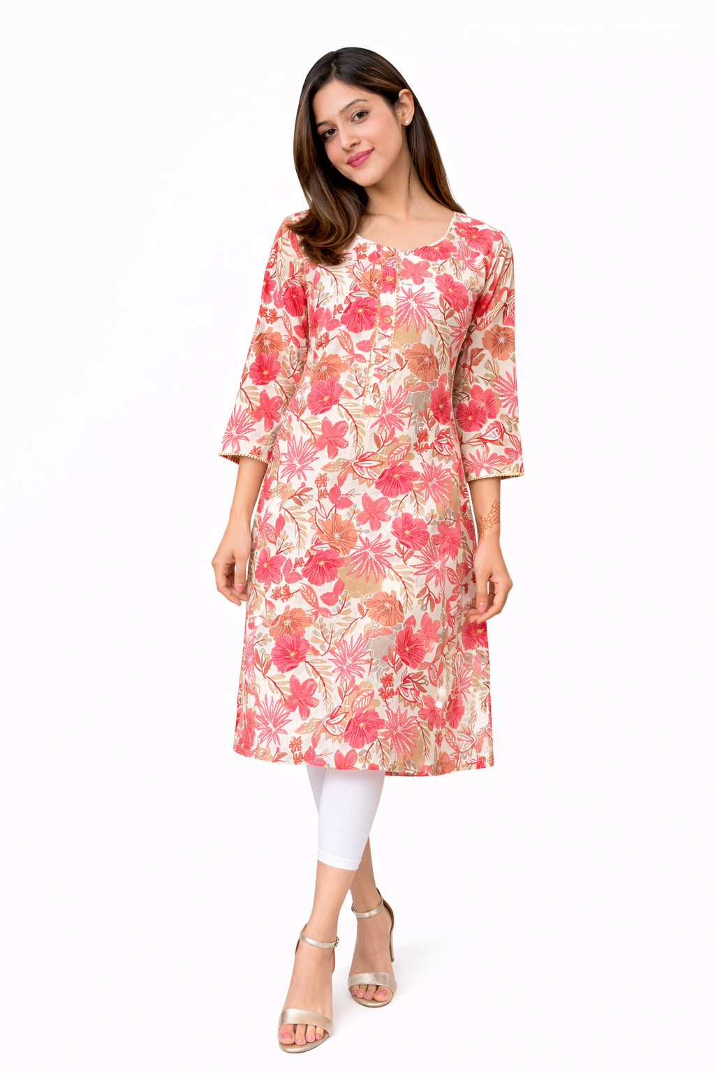 Coral Pink Premium Kurta - Image 3