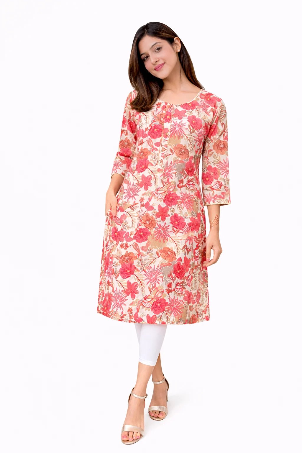 Coral Pink Premium Kurta - Image 4