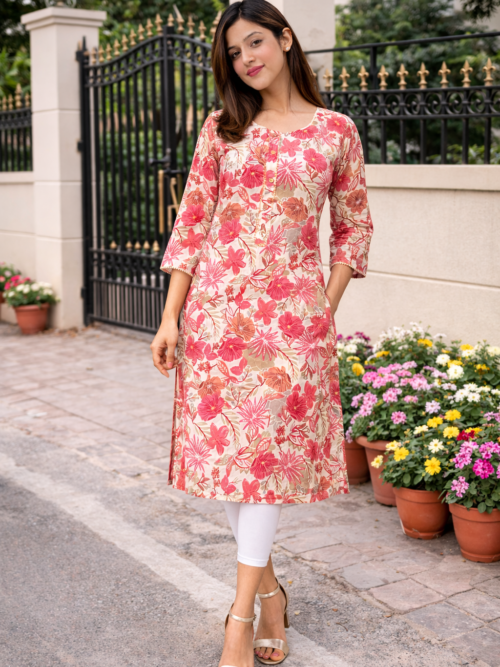 Coral Pink Premium Kurta