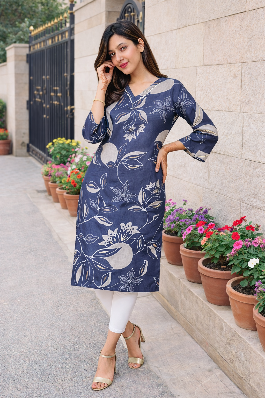 Indigo Blue Premium Kurta - Image 2