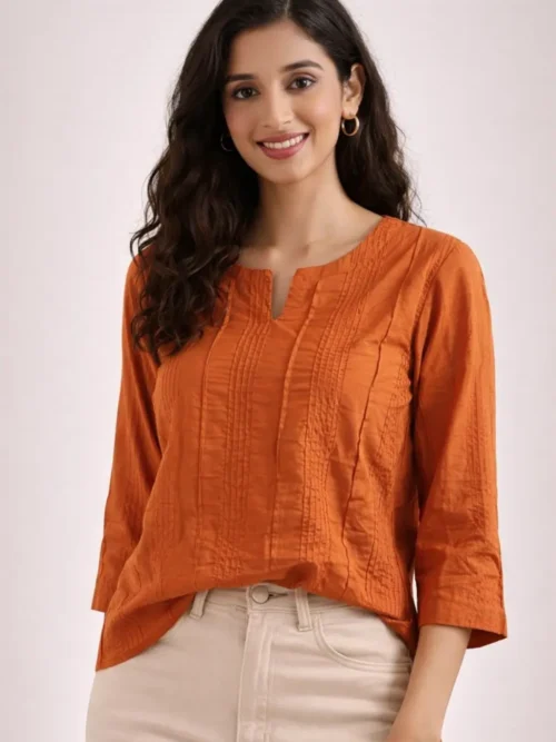 Everyday Cotton Top / Women's Regular Solid Color Top / Casual / Office Wear