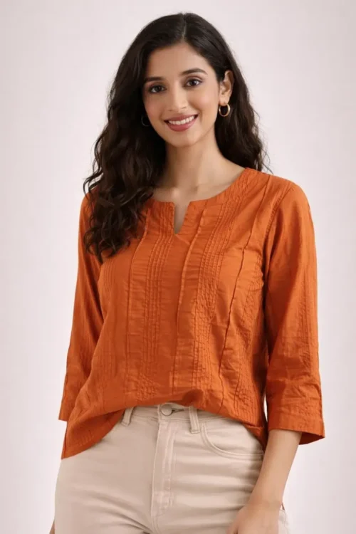 Everyday Cotton Top / Women's Regular Solid Color Top / Casual / Office Wear