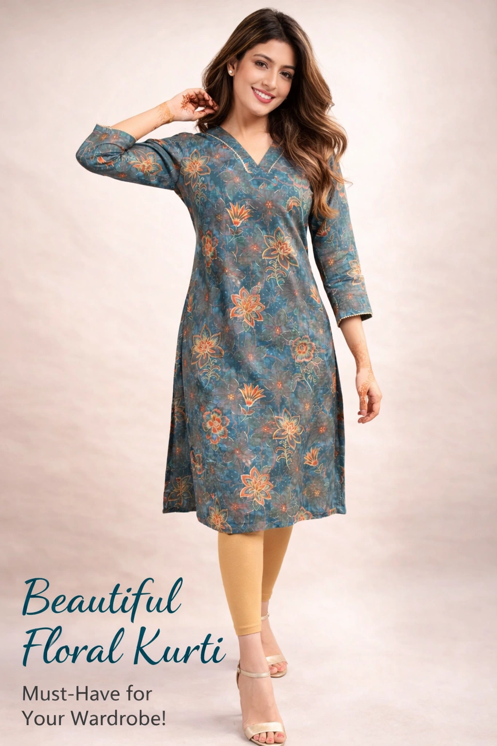 Chanderi Silk Kurta_Peacock green