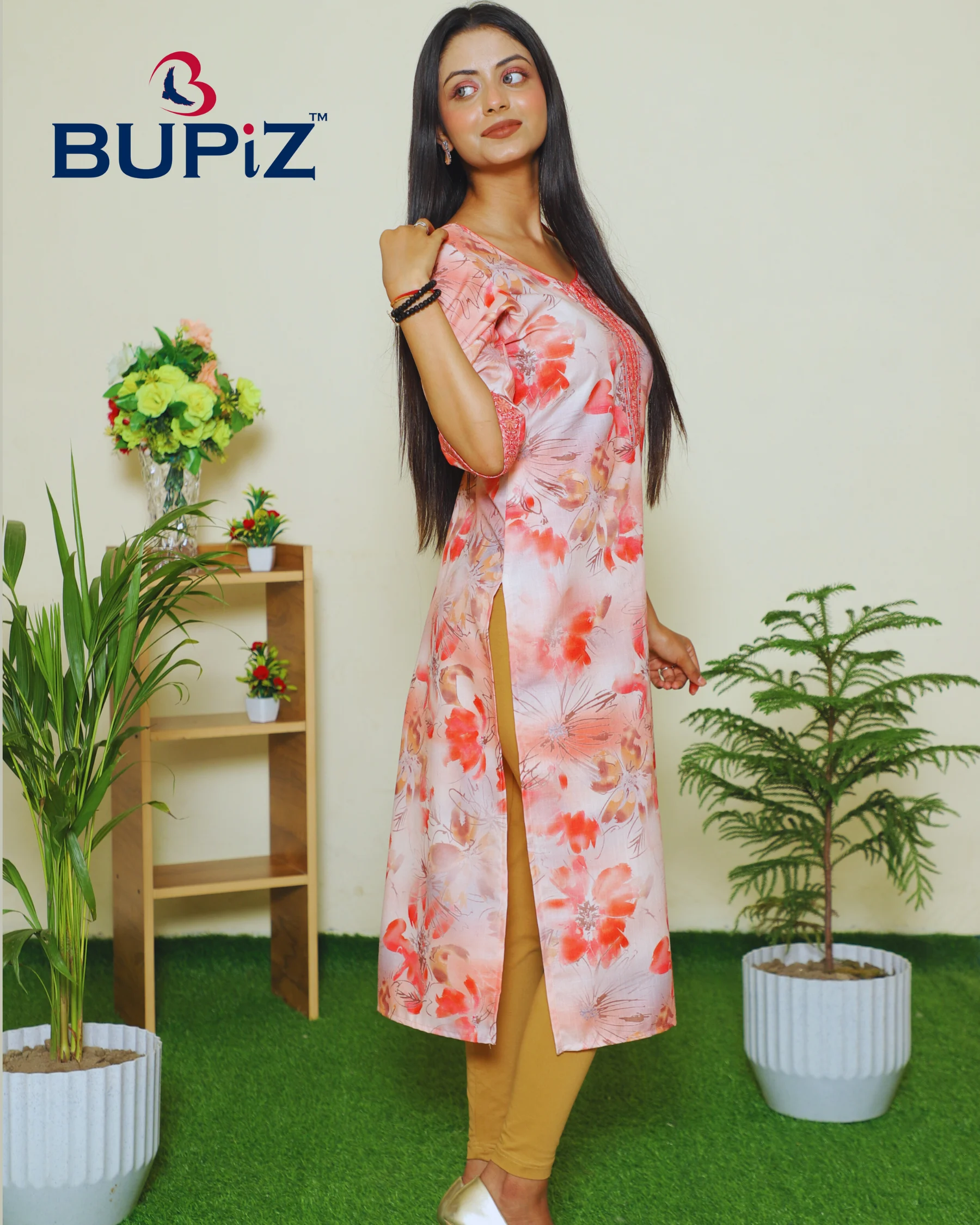Women's Kurta Rayon Blend_ Pinkish Peach - Image 8
