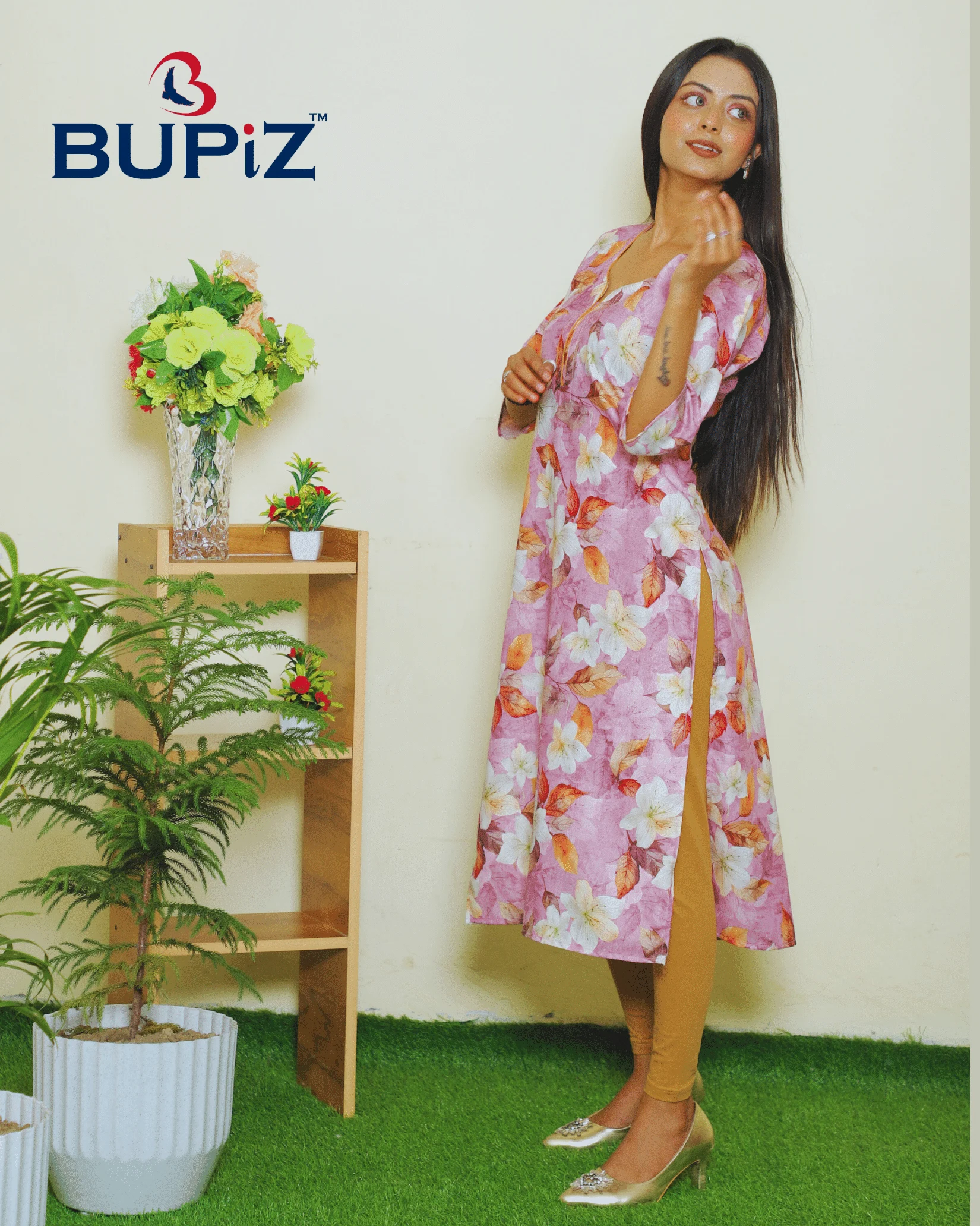Women's Kurta Rayon Blend_ Lavender - Image 5