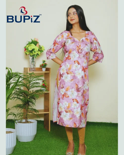 Women's Kurta Rayon Blend_  Lavender
