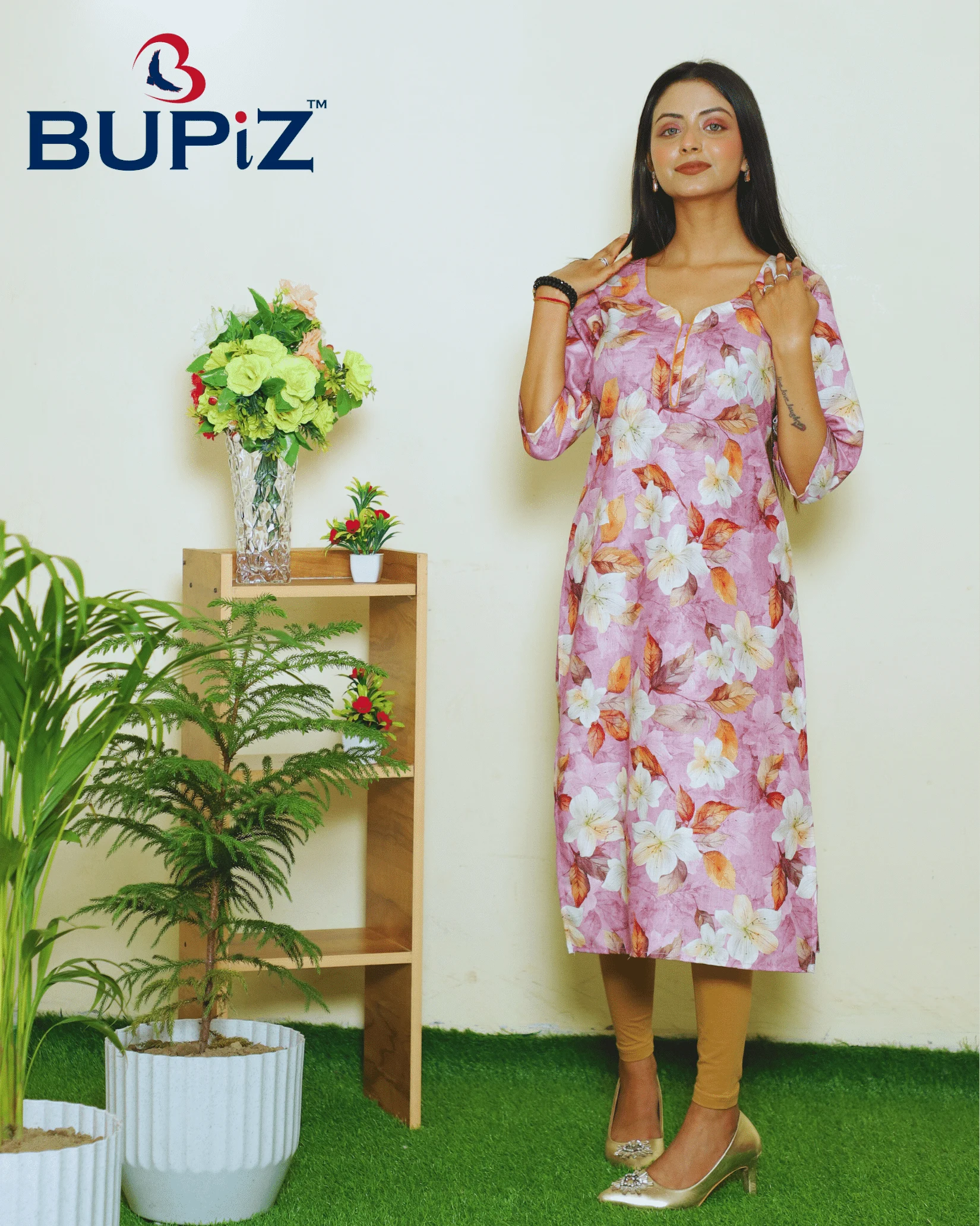 Women's Kurta Rayon Blend_ Lavender - Image 2