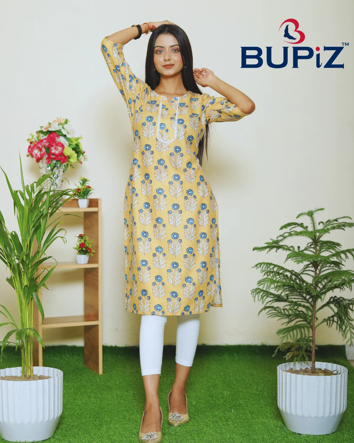 Rayon Blend Straight Solid Kurta - Image 2