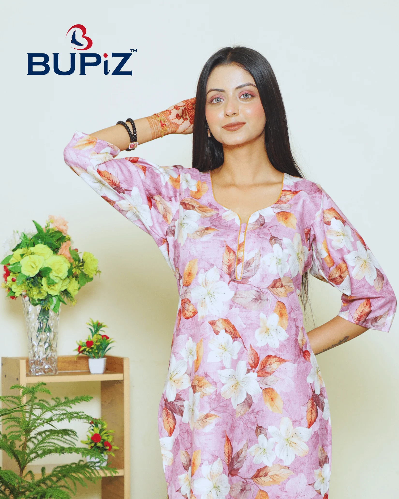 Women's Kurta Rayon Blend_ Lavender - Image 8