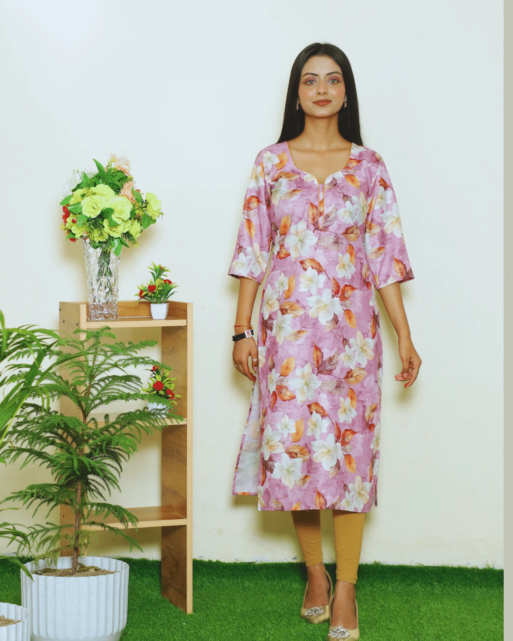 Women's Kurta Rayon Blend_ Lavender - Image 4