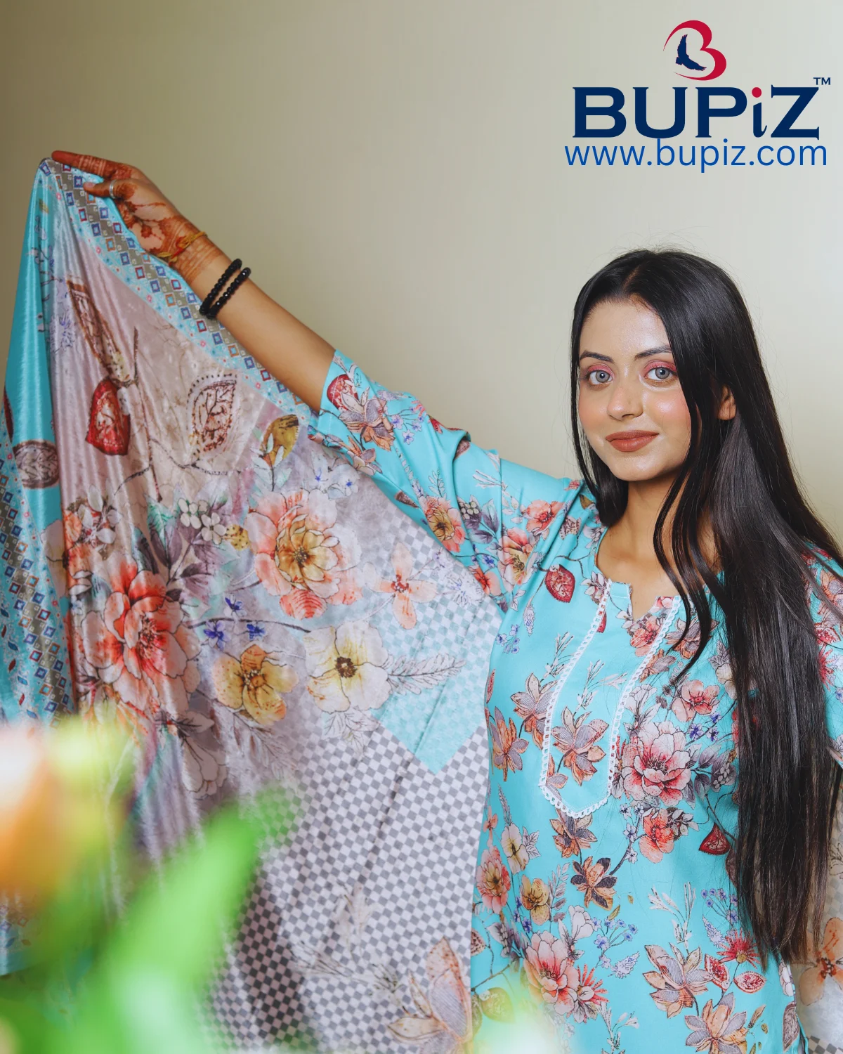 Rayon Blend Straight Solid Kurta with Pant & Dupatta - Image 8