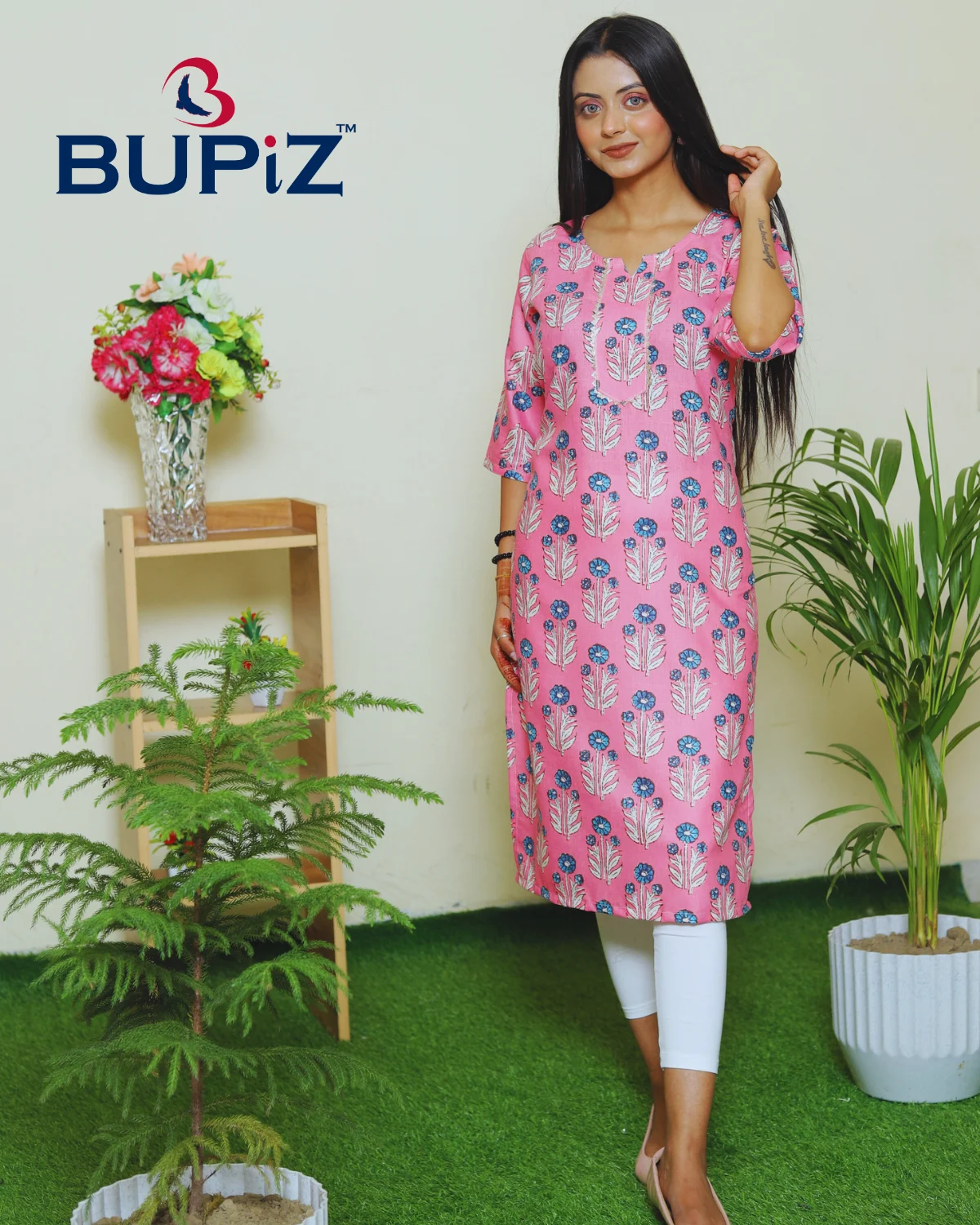 Rayon Blend Straight Solid Kurta - Image 5