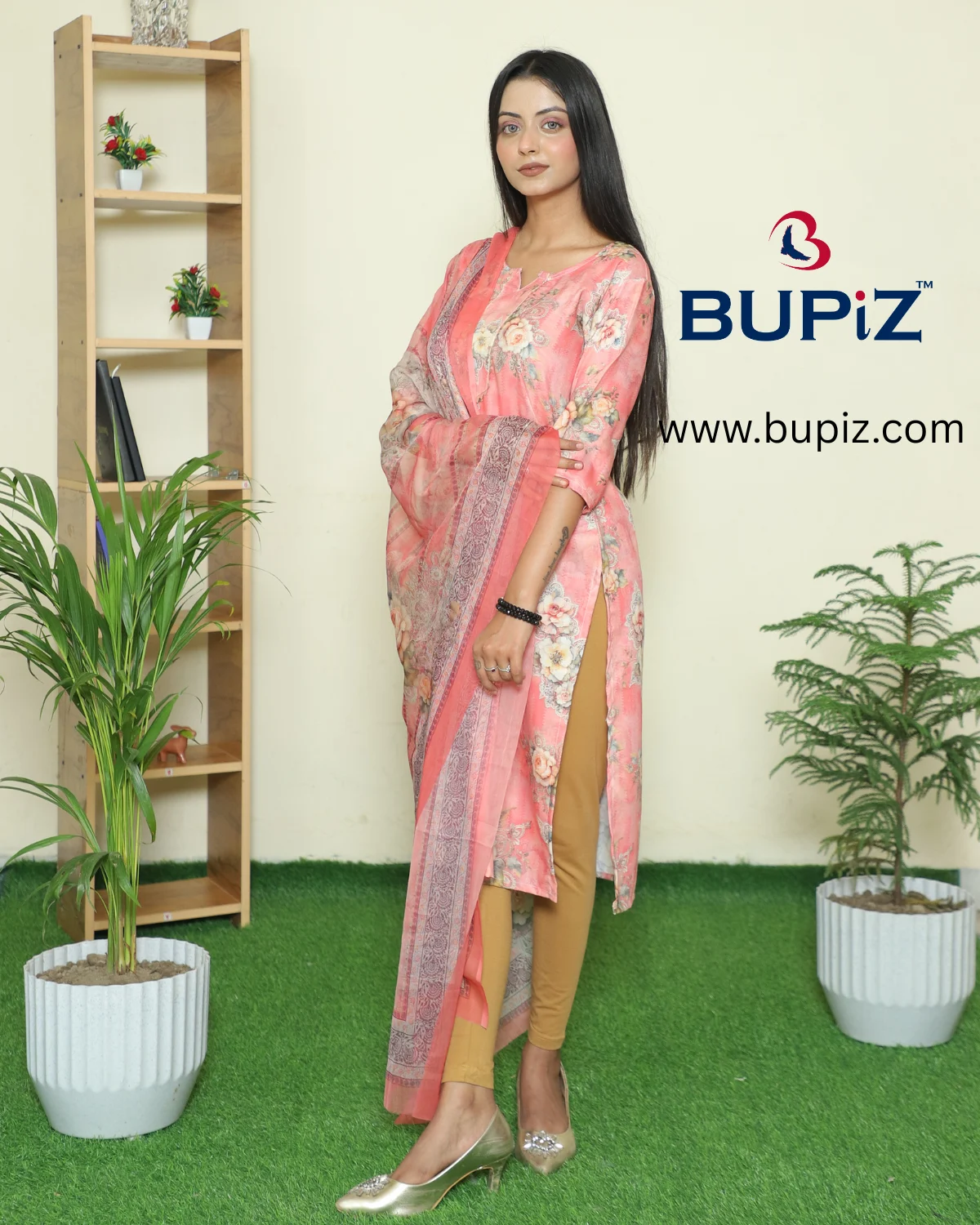 Rayon Blend Straight Solid Kurta with Pant & Dupatta - Image 4