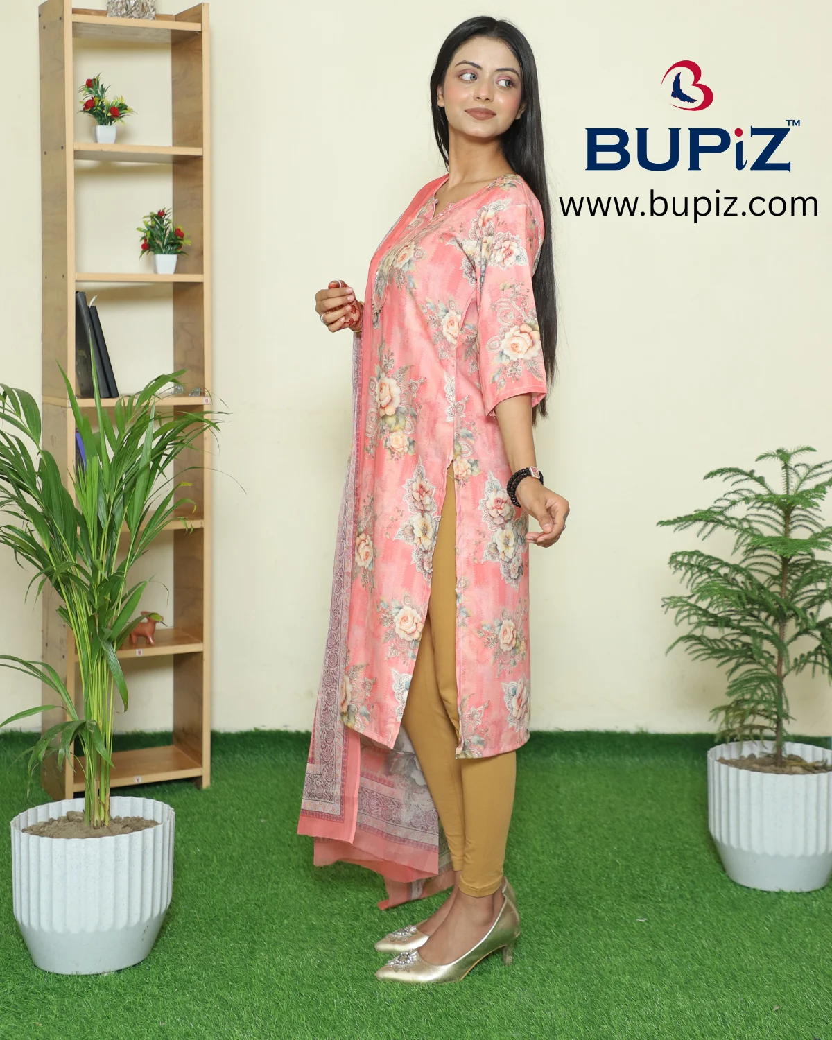 Rayon Blend Straight Solid Kurta with Pant & Dupatta - Image 3