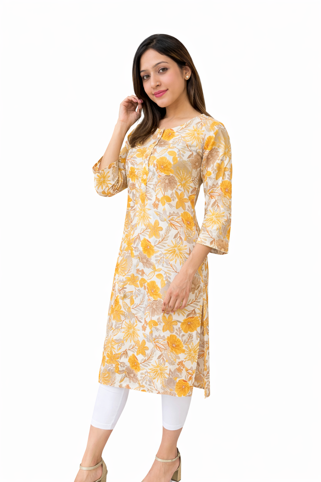 Golden Yellow Premium Kurta - Image 3