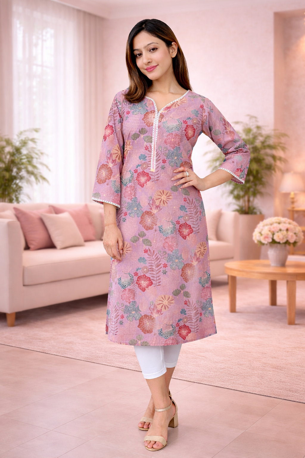 Lavender Premium Kurta - Image 2