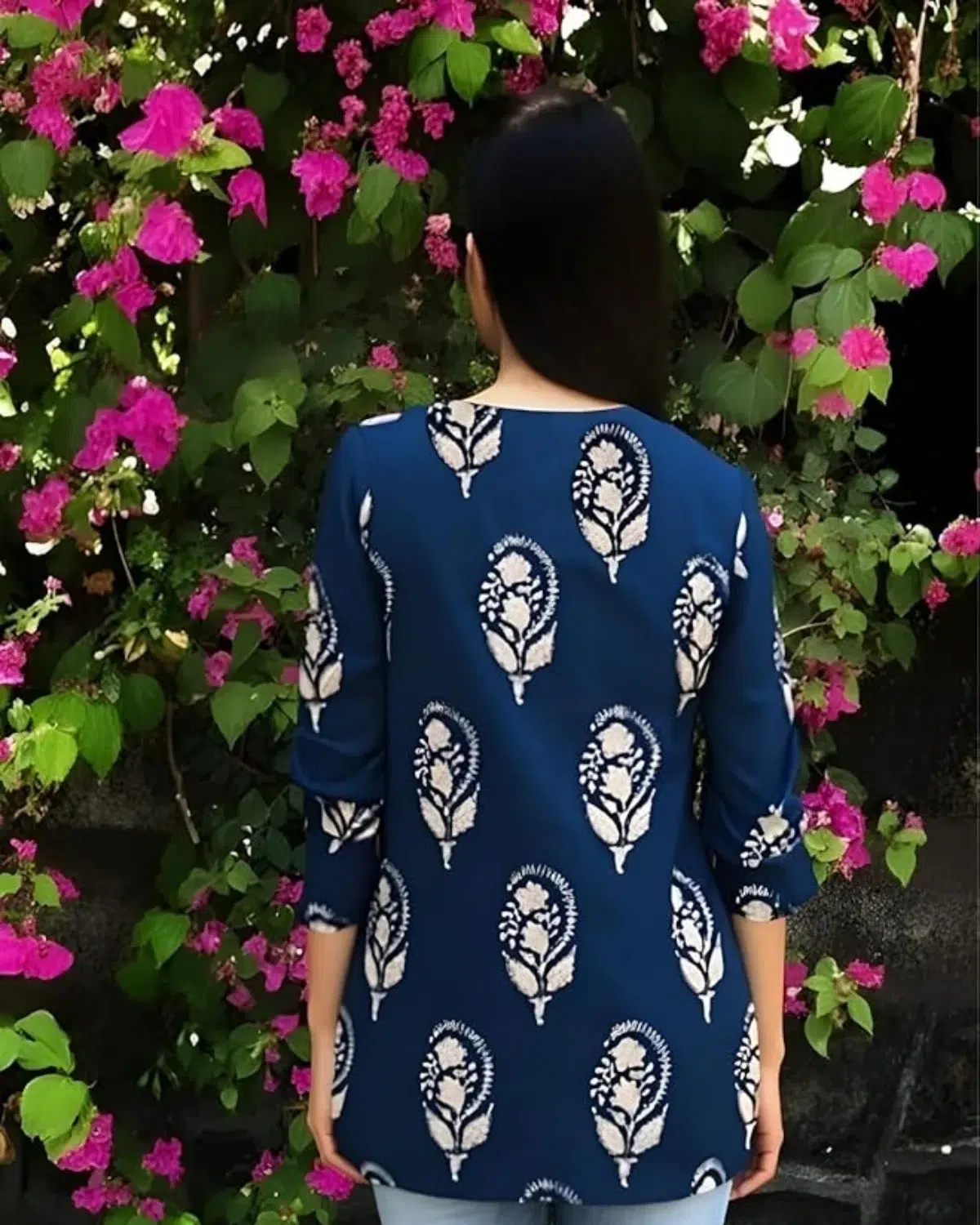 Women's Short Kurti in TopsTunic Rayon Cotton Blend | Ladies Ethnic Tunic - Image 7