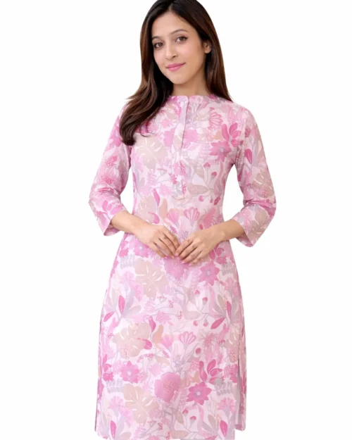 Floral Chanderi Silk Kurta