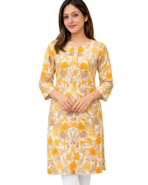 Chanderi Floral Kurta