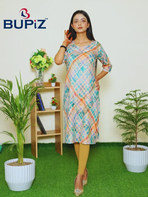 Women's Kurta Rayon- Blend Multicolor